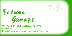 vilmos gunszt business card